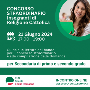 Concorso straordinario IRC per Secondaria di I e II grado